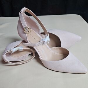 Elegant Women's Pink Ankle Strap Heels